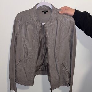 Apt. 9 Women's Taupe Leather Jacket